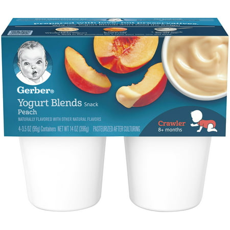 Gerber Yogurt Blends Snack Peach Yogurt 4-3.5 oz. Cups