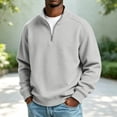 thumbnail image 2 of AnuYalue Mens Quarter Zip Sweatshirt Stand Collar Athletic Pullover Loose Fit 2026 Fall Long Sleeve Sweatshirts, 2 of 10