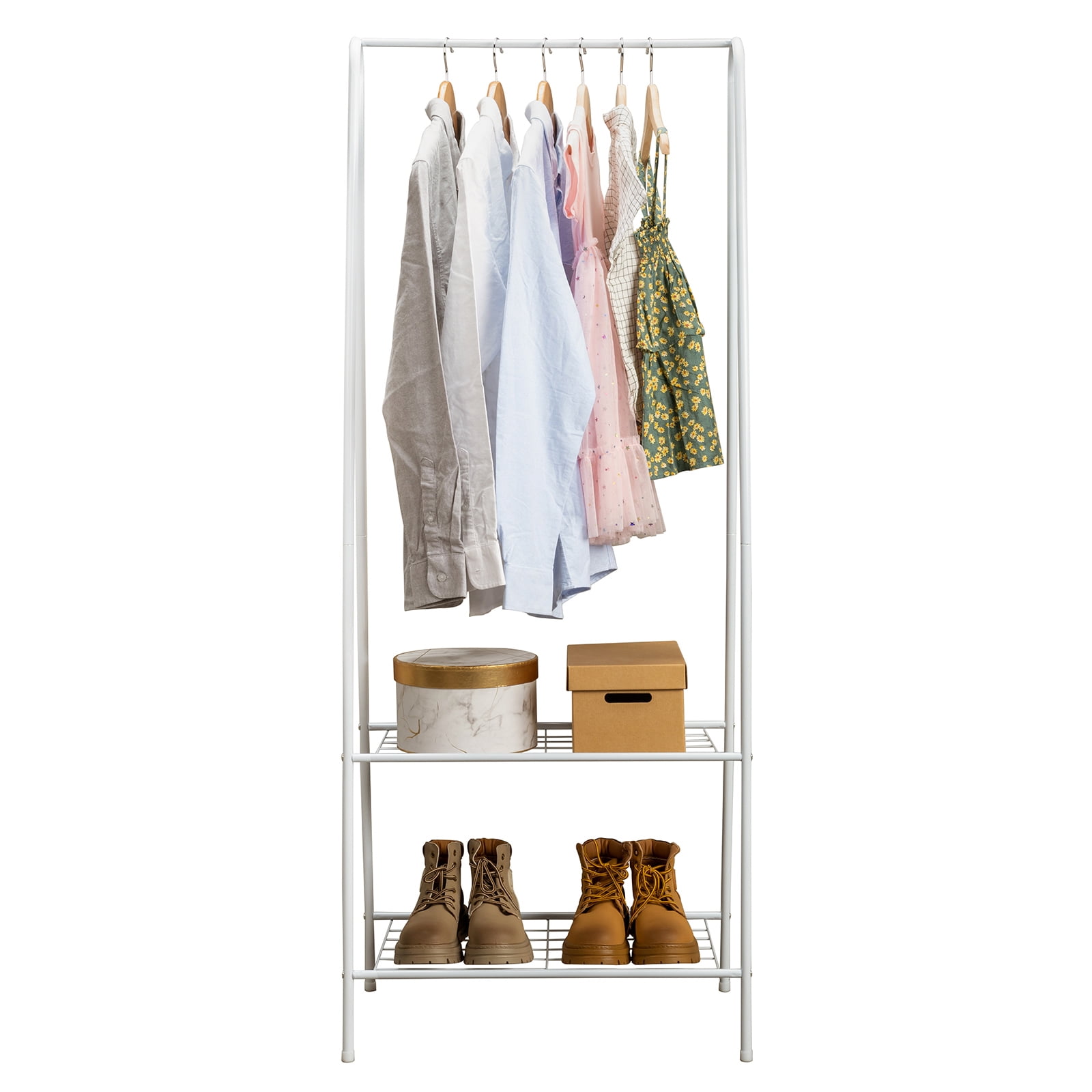 HoneyCanDo Freestanding Closet With Clothes Rack And, 52 OFF