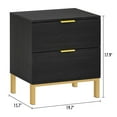 thumbnail image 7 of WIAWG Modern Nightstand with Drawer, End Table, Black, Set of 2, 7 of 7