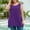 Purple, variant on NTACZA Blue Shirts for Women Plus Size Sleeveless Solid Round Neck Tank Tops Tees for Woman L