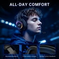 thumbnail image 2 of Froura AOC 2.4GHz Wireless Gaming Headset for PS5/PS4, Mac, Switch, Bluetooth 5.4 Gaming Headphones with Noise Canceling Mic, 45H Battery, RGB, Type-C, 20ms Latency, 50mm Drivers - Black, 2 of 10
