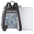thumbnail image 3 of Disketp Blue Bathroom Mochila de Cuero para Mujer, Bolso de Espalda Antirrobo con Estilo para Viaje, Trabajo y Uso Diario, 3 of 4