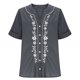 thumbnail image 3 of Camisetas de Cuello en V de Manga Corta para las Mujeres Casual Suelto Cuello Redondo Blusa de Verano Camisetas Cuello en V de las Mujeres, 3 of 7