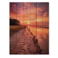 thumbnail image 3 of Designart "Sunset On Beaufort Beach South Carolina Beachside Serenity" South Carolina Print on Natural Pine Wood, 3 of 5