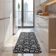 thumbnail image 4 of Black Daisy Flower White Blooms Pattern Kitchen Rug Mat,Kitchen Runner Rugs Non Skid Washable,Decorative Kitchen Floor Mats for Kitchen,Sink,Laundry,17"x47.2", 4 of 7