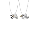 thumbnail image 2 of Delight Jewelry Zebra Print Heart with Nurse Hat Mother & Daughter Heart Necklaces (Set of 2), 19"+2", 2 of 4