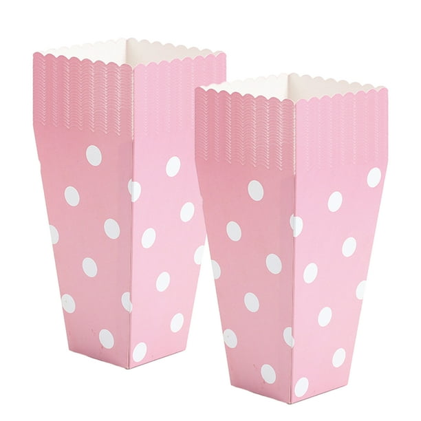 Paquete de 20 bolsas de papel para palomitas de maíz - Cajas para palomitas de maíz - Para bocadillos de fiesta, dulces
