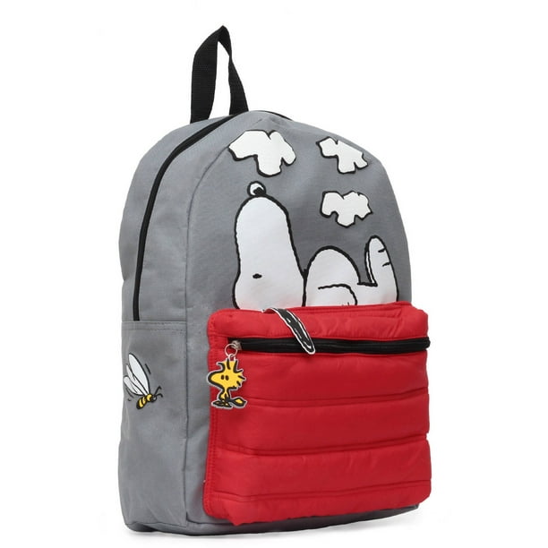 Snoopy - Peanuts In The Dog House Puffed Pocket Kids Backpack - Walmart