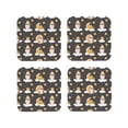 thumbnail image 2 of Kll Square Drink Coasters Set Of 4,Pu Leather Absorbent Coasters Set Decorative Coffee Cup Coasters Housewarming Gift For Home Decor-Cute Bee Gnome, 2 of 9