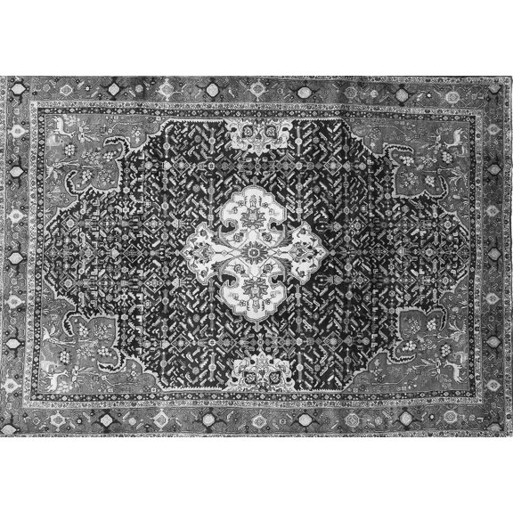 Ahgly Company Indoor Rectangle Persian Gray Traditional Area Rugs, 3' x 5'