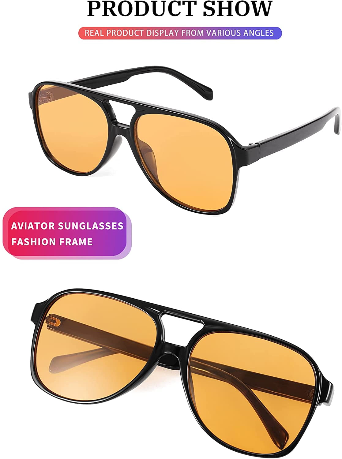 Feisedy Retro 70s Aviator Sunglasses Oversized Classic Fantastically Vintage Round Sun Glasses For Women Men B2924 Silver 57 Millimeters