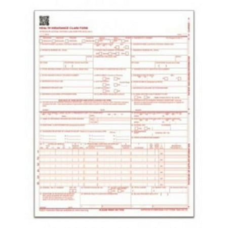 Adams CMS1500L1V Laser Health Insurance Claim Form Pack of 5