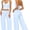 Blue, variant on PISONIC Womens Workout Sets Two Piece Halter Crop Top Matching Straight Leg Pants Gym Work Pilates Outfits