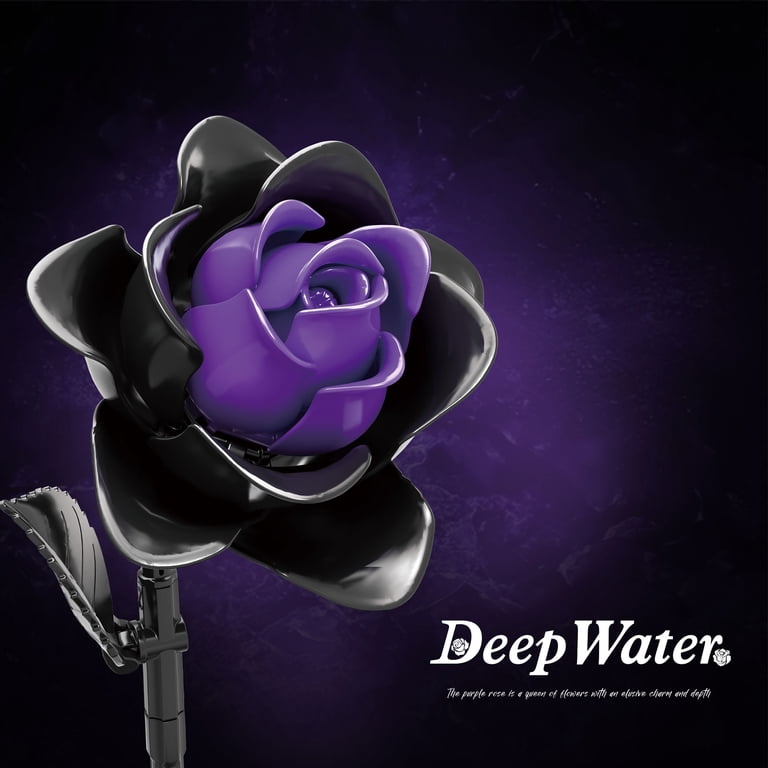 Purple Rose Botanical Building Block Set Home Decor Artificial Rose Flower  Bricks Toys Gifts Adults Women Teengirls - Walmart.com