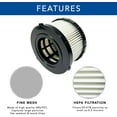 thumbnail image 2 of MaximalPower Replacement HEPA Filters Compatible with Dewalt 1/2 Gallon Wet Dry Vacuum DC5151H DC515 DCV517 DCV517B for Vacuum Cleaning Workshop Cleanup (2 Pack & Small Brush), 2 of 9