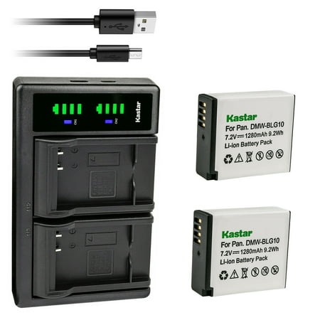 Kastar 2-Pack BP-DC15 Battery and LTD2 USB Charger Replacement for Leica BP-DC15 Battery Leica BC-DC15 Charger Leica Type 109 Leica C-Lux Leica D-Lux Leica D-Lux 7 Digital Cameras