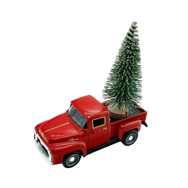 Figura de árbol de Navidad en forma de tronco, decoración de mesa, figurita navideña, regalo hecho de resina, aleación o madera, para centro de mesa o Árbol verde