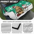 thumbnail image 5 of Yuyamidu Capybara Golf Cart Seat Covers with Front Pockets, Cute Snowman Golf Cart Seat Towel Blanket for Club Car Accessories for 2 Passenger, Green Christmas Decor, 5 of 7