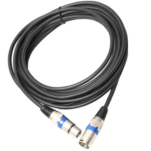 Cable PCV con cubierta XLR macho a hembra, cable de audio para micrófono y azul 1 metro