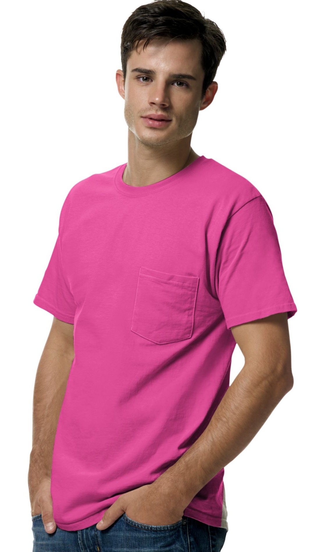 Hanes - Hanes TAGLESS Men`s Pocket T 