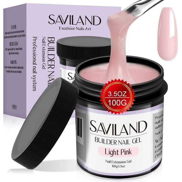 Gel de uñas Builder SAVILAND 100 g, rosa claro, 100% resina