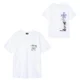 thumbnail image 2 of Camiseta de manga corta de algodón, camisa deportiva de tendencia, vestido para parejas, estampado holgado, manga media, conjuntos familiares a juego, 2 of 5