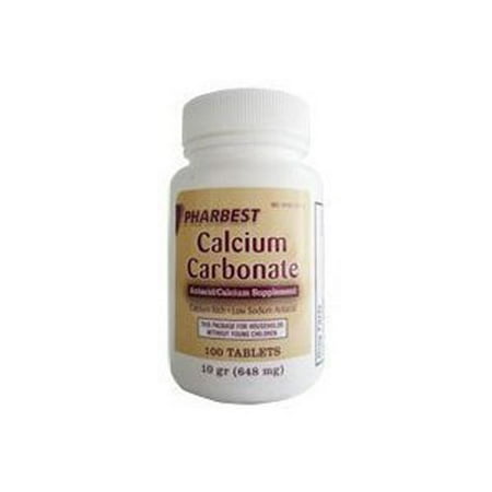 Pharbest 10 Grains supplément Carbonate de calcium antiacides Comprimés - 1000 Ea