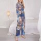 thumbnail image 3 of Balery Majestic Fantasy Castle Conjunto de Pijama con Estampado para Mujer, Conjunto de Dos Piezas con Manga Larga, Ropa de Dormir Suave con Bolsillos, Pijamas Cómodos-Large, 3 of 7