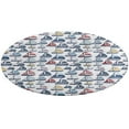 thumbnail image 5 of Blue, Red, Yellow Sailboat Pattern Round Carpet Circle Rug Outdoor Patio Area Rug Washable Large Area Rugs Hallway Room Decor Fitness Mats, 5 of 8