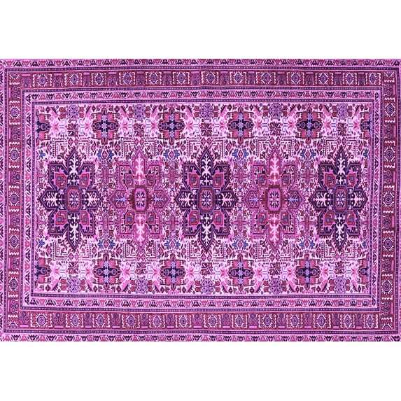 Ahgly Company Indoor Rectangle Persian Purple Traditional Area Rugs, 6' x 9'