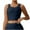 #458 Navy, variant on Felirenzacia Womens Lace Embroided Square Neckline Cropped Tank Top with Wide Strap, Athletic Short Sleeveless Yoga Top for Gym,Yellow,S