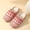 #18-Red, variant on Women's Slip On House Slippers, Plush Lining Roomy Round Toe Warm with Reindeer Snowflake Print Slip‑on Festive Holiday Indoor Slippers White