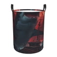 thumbnail image 6 of Lsque Red Moon Shark Sailboat pattern Laundry Hamper Basket, Tall Woven Rope Hamper Basket for Clothes, Lightweight Storage Basket, Collapsible Waterproof-Medium, 6 of 8