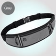 thumbnail image 3 of 4 Uds hombres mujeres deportes Mini riñonera Invisible teléfono celular Fanny Pack (gris), 3 of 9