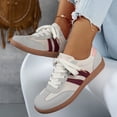 thumbnail image 6 of Women's Casual Sneakers 2026 Spring and Autumn Low-top German Training Shoes New Trendy Patchwork Color Design Flat Shoes Daily Commuting Comfortable Versatile Simple White Shoes , Women Shoes, 6 of 9