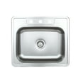 thumbnail image 2 of Wells Sinkware SST2522-5-ADA-1 25 in. 20 Gauge Drop-in 3-Hole Single Bowl ADA Compliant Stainless Steel Kitchen Sink with Strainer, 2 of 5