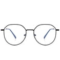 thumbnail image 5 of Metal Round Anti Blue Light Glasses Women Men Classic Square Eyeglasses Frames Transparent Computer Glasses Oculos Feminino (Silvery), 5 of 7
