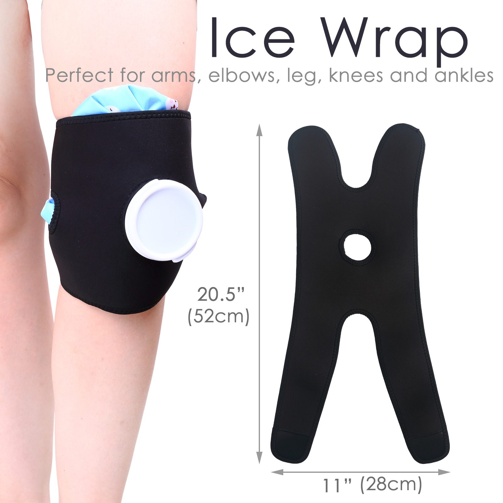 Ueasy Ice Packs for Injuries Reusable Cold Pack for Cold Compress Refillable Ice Bags with 2 Wraps for Kids Teenagers Adults Swelling Bruises Wisdom Teeth Breastfeeding Headaches