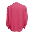 thumbnail image 4 of DuoJiaJ Sweaters for Women Cardigan Fall Light Sweater Tops Button Down Crewneck Long Sleeve Cozy Sweater Pink L, 4 of 4