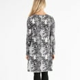 thumbnail image 3 of Howard's S/M Abstract Animal Print Brushed Jersey Boat Neck Long Sleeve High Low Top for Women, 3 of 3