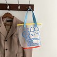 thumbnail image 3 of Bolsa de hombro transparente con dibujos animados para mujer grande Ehuebsd para playa y vacaciones cesta de almacenamiento de viaje, 3 of 8