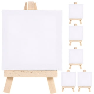 6 Sets Easel DIY Blank Painting Frames Crafted Mini Canvas Stand