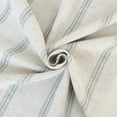 thumbnail image 4 of DriftAway Farmhouse Linen Blend Blackout Curtains 63 Inches Long Linen Curtains for Bedroom Vertical Striped Printed Thermal Insulated Grommet Lined Treatments for Living Room 2 Panels W52 x L63 Green, 4 of 9