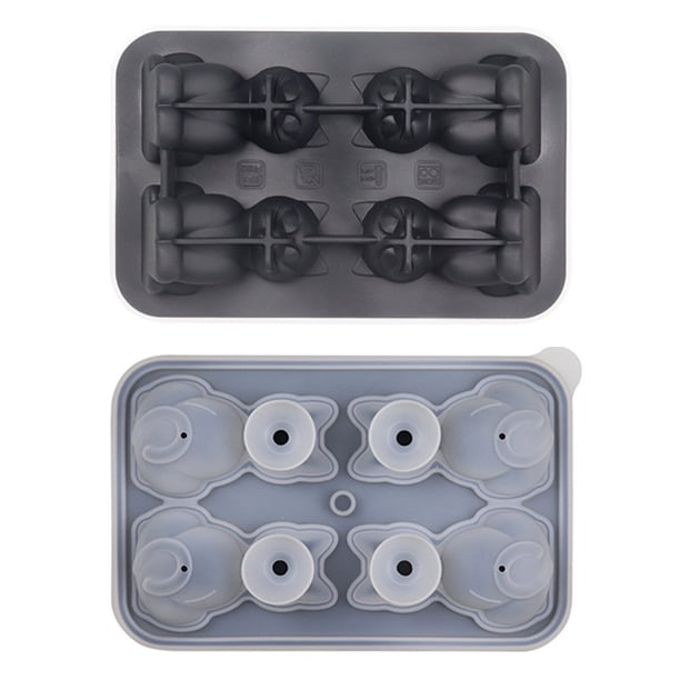 2023 New Ice Cubes Maker 4 Hole Ice Cubes Molds Ice Box Small Household Refrigerator Easy-release Ice Lattice With Cover Ice Lattice