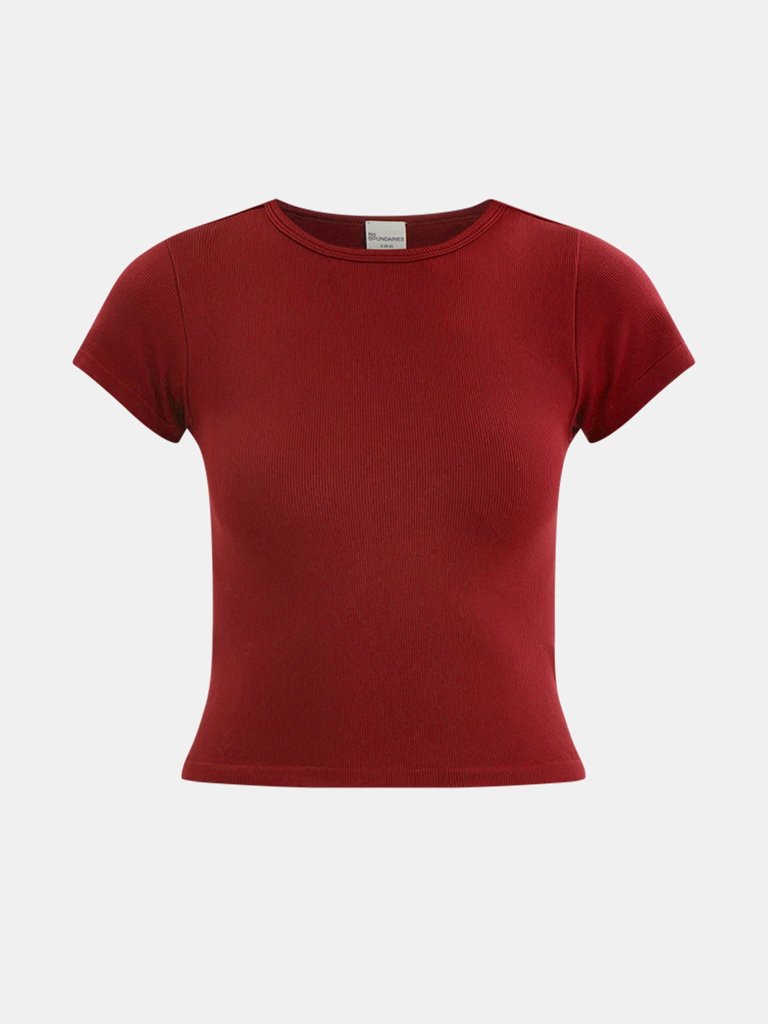 No Boundaries Seamless Crop Top with Short Sleeves, Women's