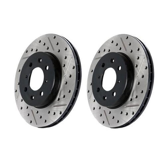 StopTech 127.61090L StopTech Sport Rotors; Drilled And Slotted; Front Left; Fits select: 2007-2014 FORD EDGE, 2007-2015 LINCOLN MKX