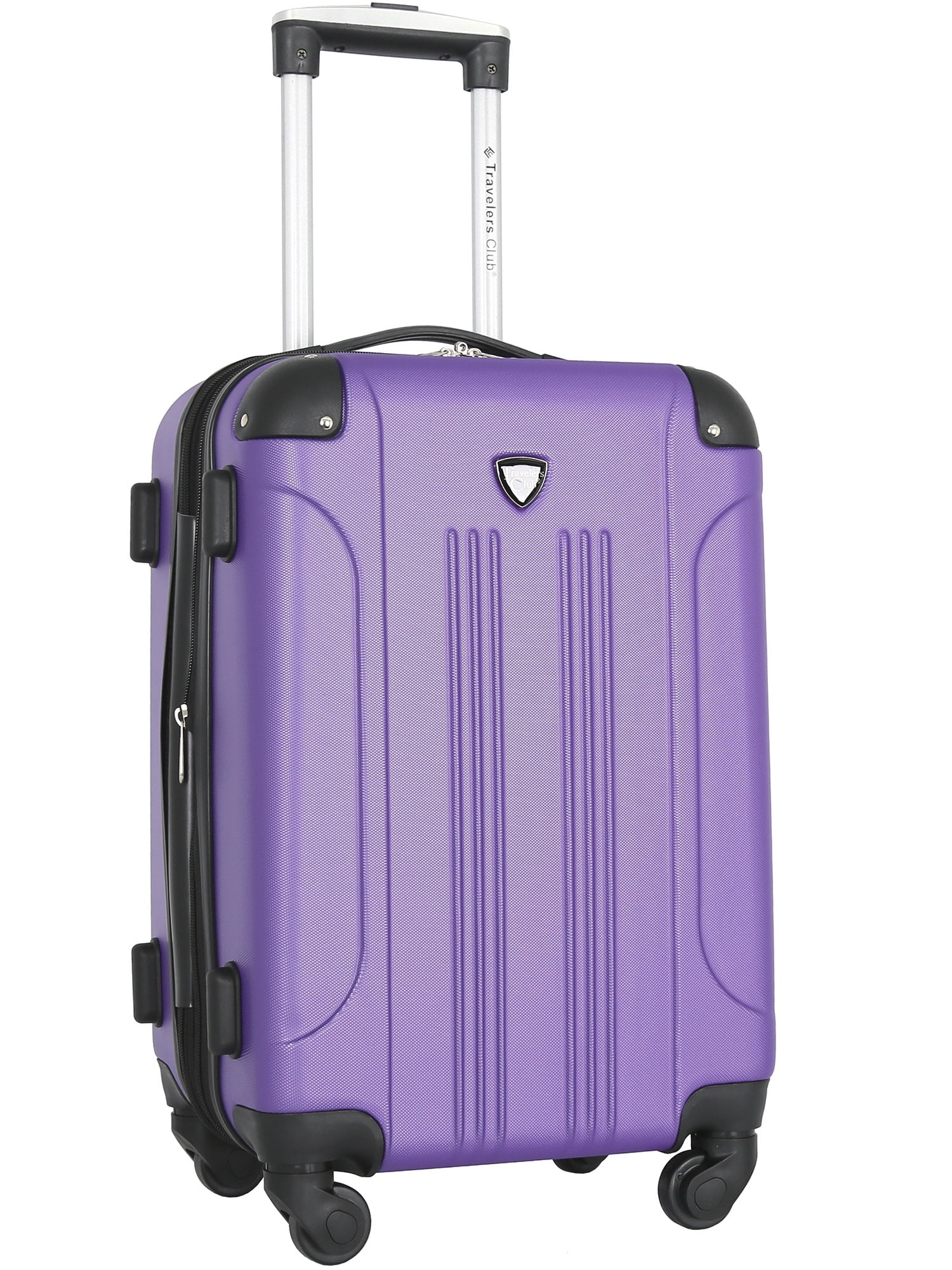 Travelers Club 20" Hard Side Rolling Carry-On Luggage - Purple