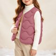 thumbnail image 5 of BLVB Toddler Puffer Vest Boys Girls down Vest Warm Fall Winter Jacket Lightweight Sleeveless Button down Coat for Kids(Pink,7-8 Years), 5 of 9