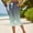 Army Green, variant on Capris for Women with Pockets Button Decorated Straight Leg Pants Sdie Split Loose Trousers Summer Vacation Clothes